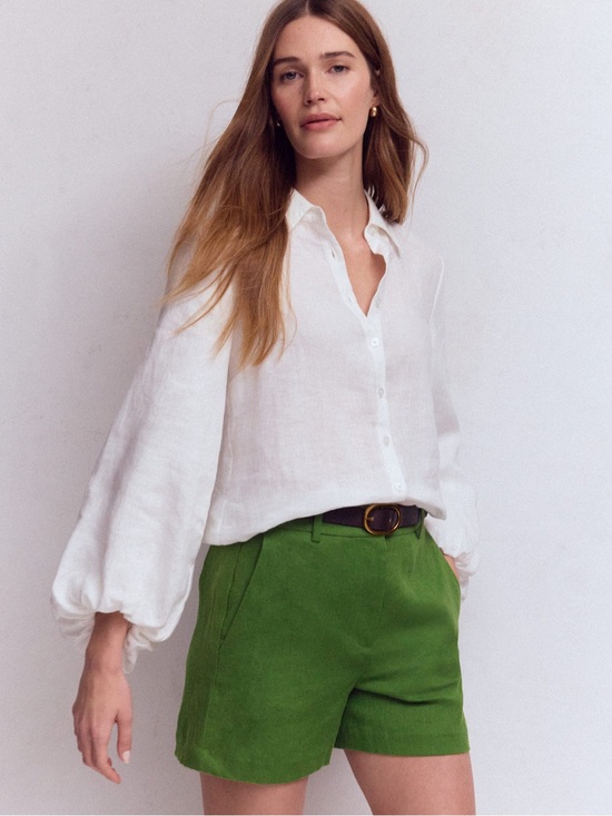 Boden Pants - Boden Belgravia Linen Shorts Promenade Green 6" Inseam 12 Summer Preppy Tailored